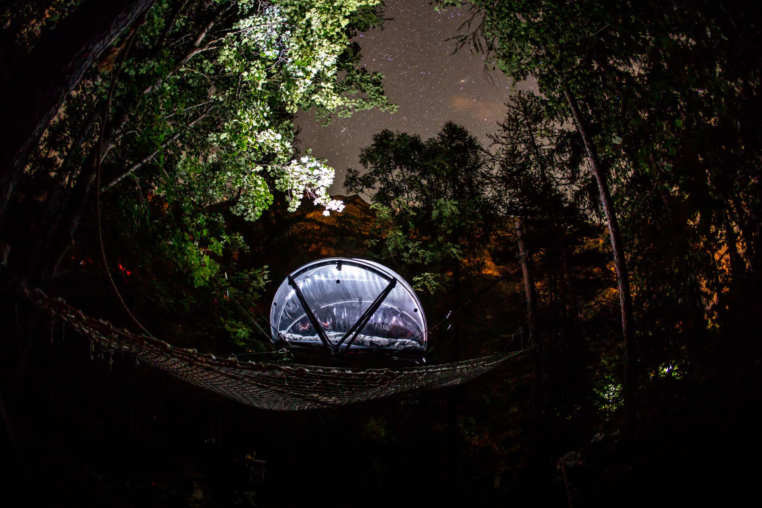 Hébergement Barcelonnette Bulle dans l'arbre